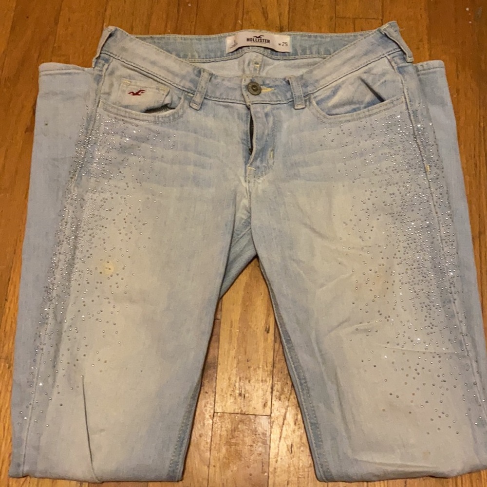 Hollister Sparkle Skinny Light Blue Jeans